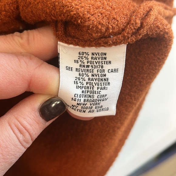 Magaschoni Orange Pea Coat Double-Breasted - large, - Picture 5 of 9